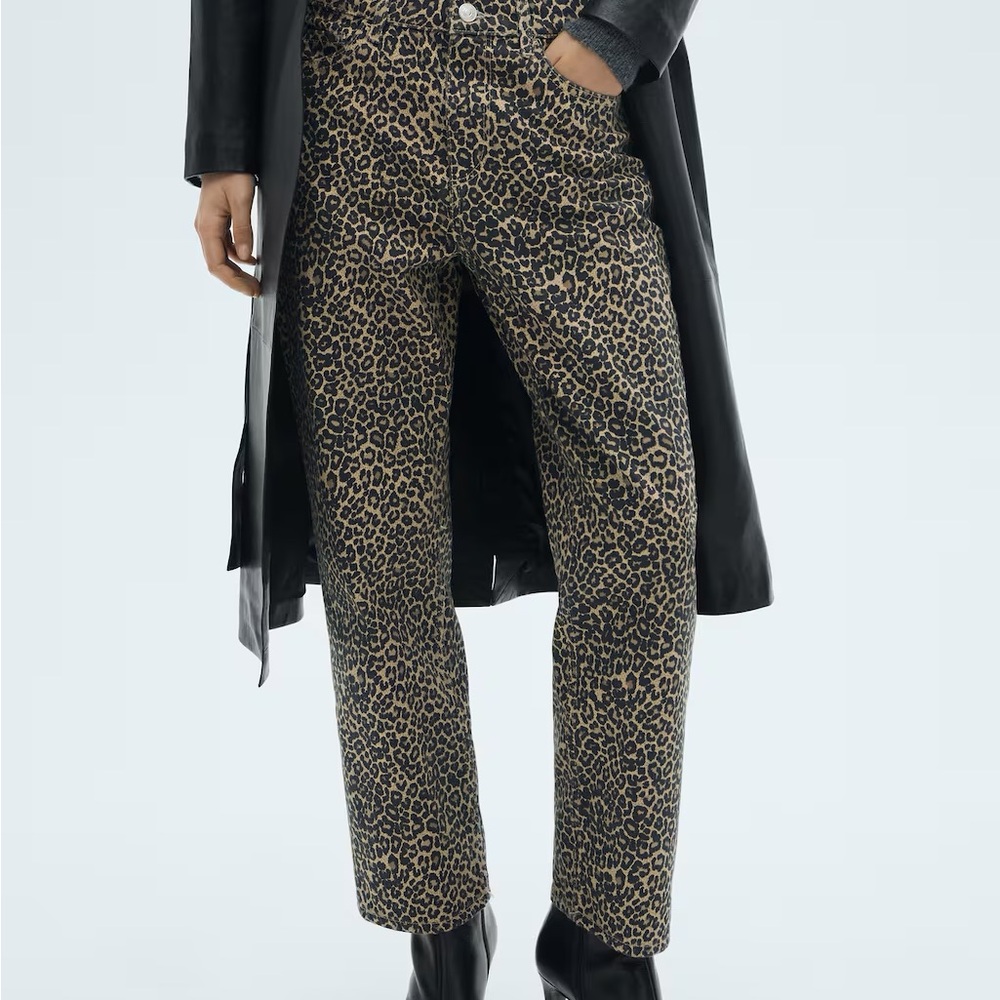 MNG Leopard Print Jeans